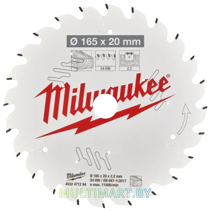 Пильный диск Milwaukee 4932471294